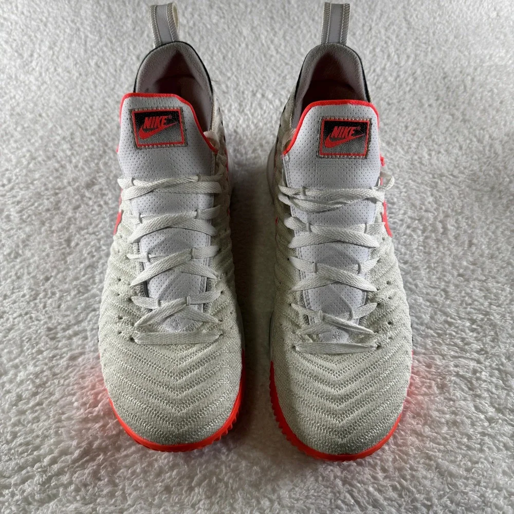 Nike LeBron 16 Low Shoes Mens Size 11 White Hot Lava Basketball 2019 CI1521-100 - Picture 2 of 9